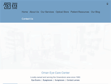 Tablet Screenshot of omaneyecare.com
